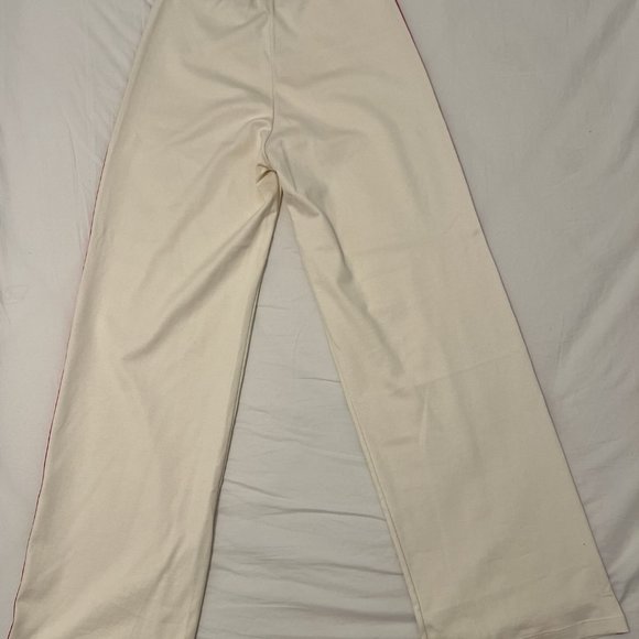 Adidas Straight Pant Cream with Red Outline - HL6561 - Size S - Picture 4 of 4